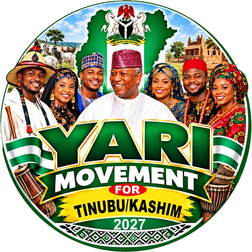 Yari Movement for Tinubu/Shettima 2027 emblem